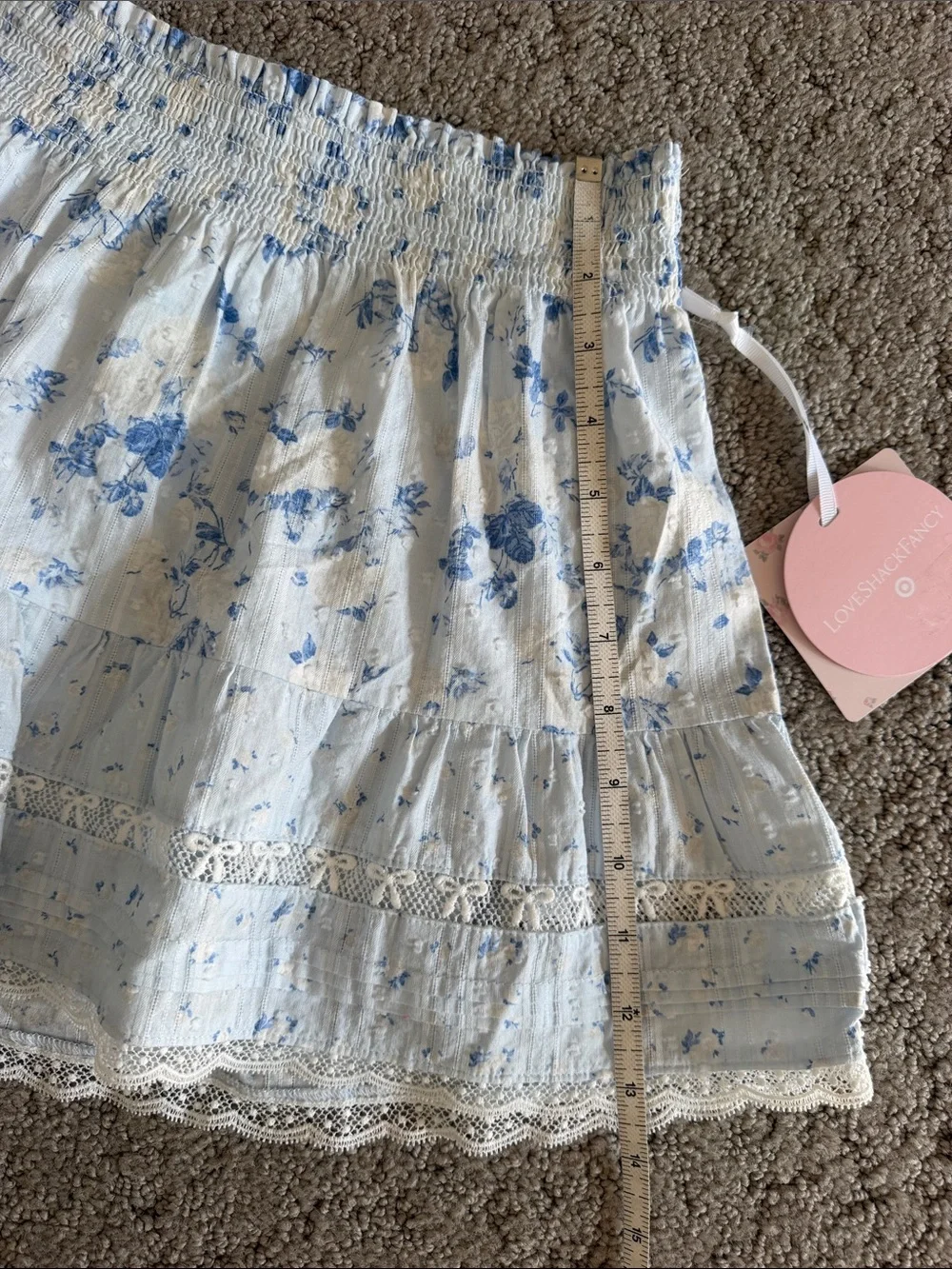 LoveShackFancy Ruffle Tank & Tiered Skirt Set Cottagecore Floral Bundle Girls 14
